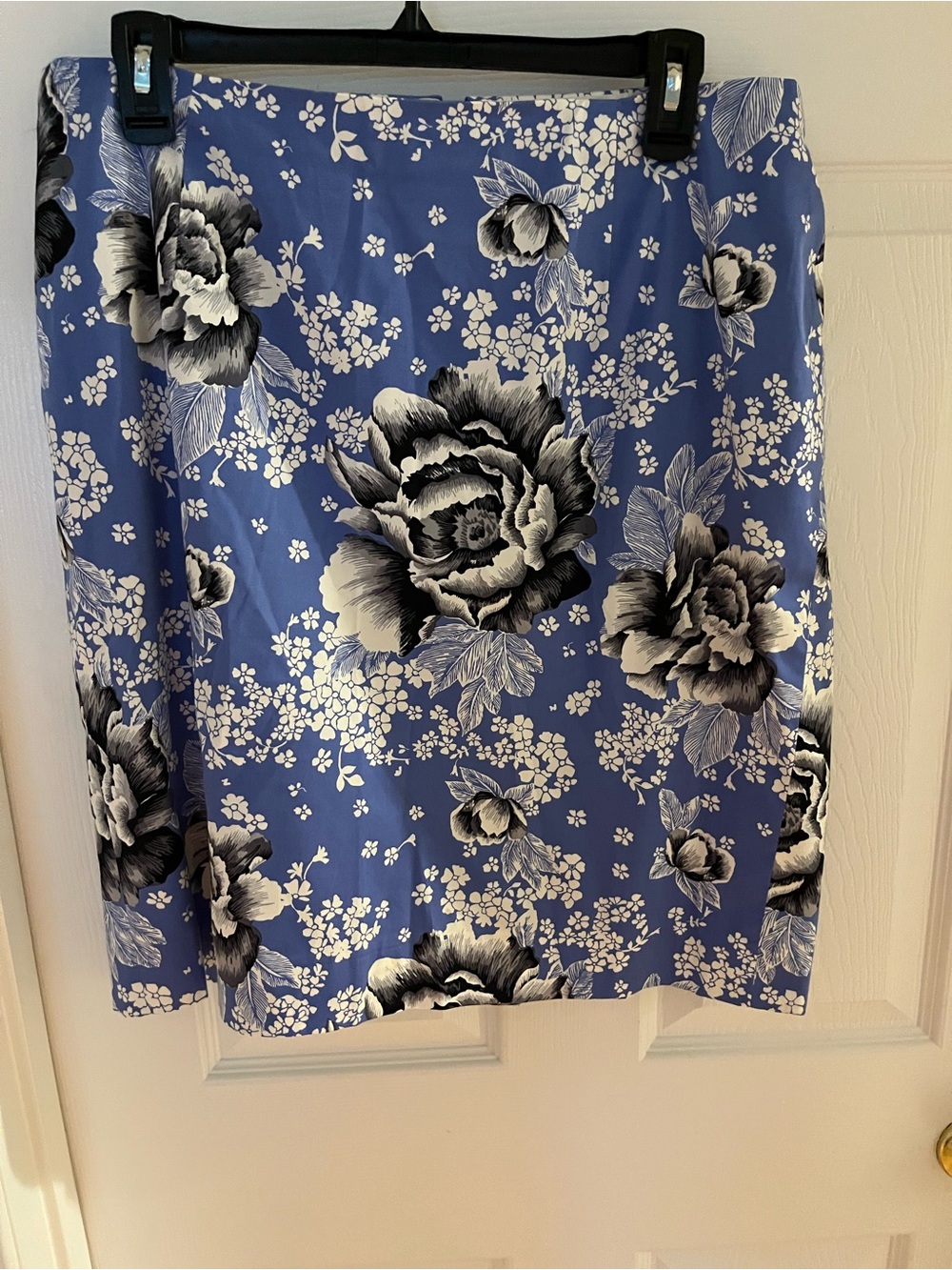 Talbots Blue Floral Pencil Skirt